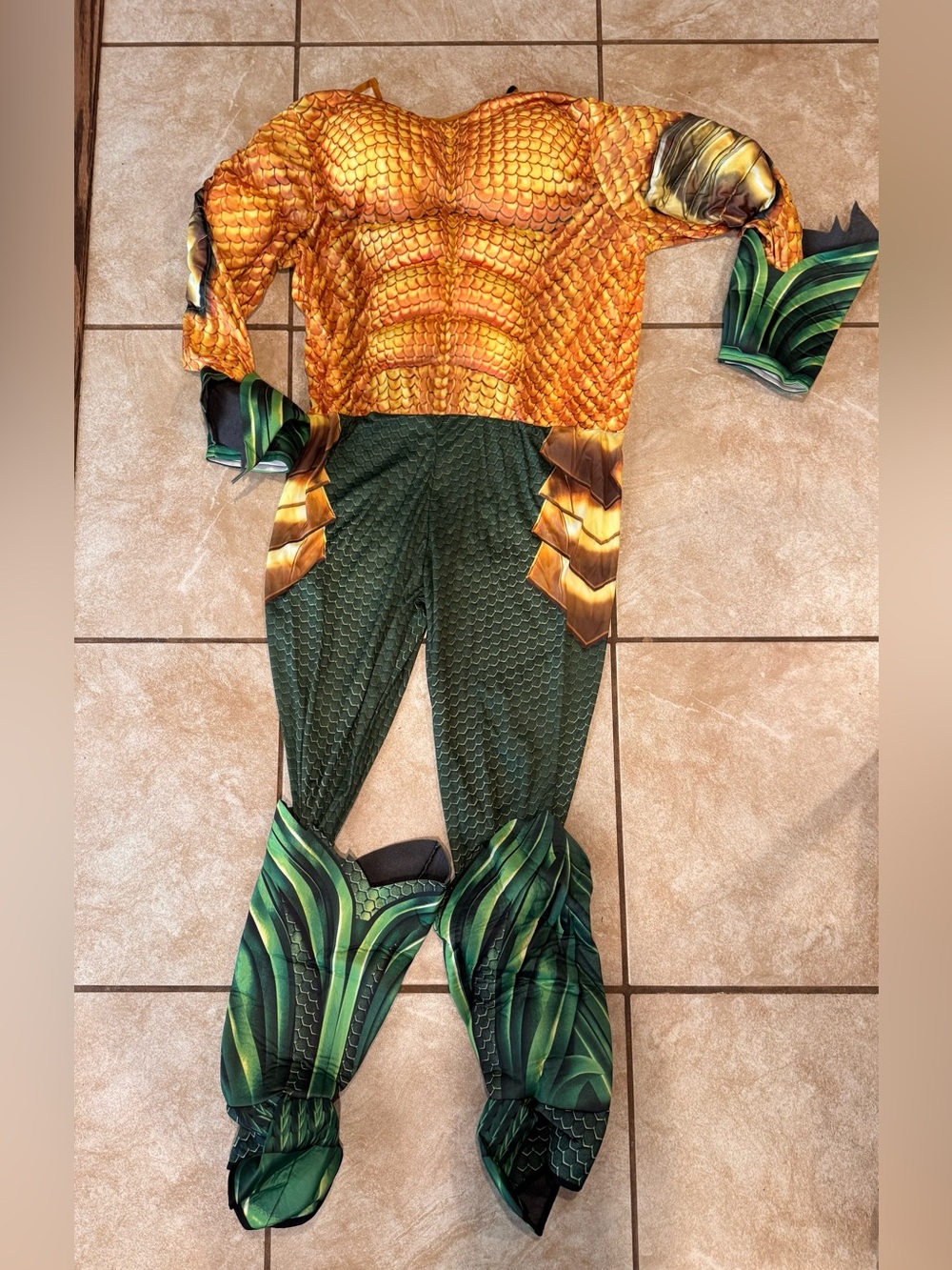 Adult Gold and Green Superhero Aquaman Costume